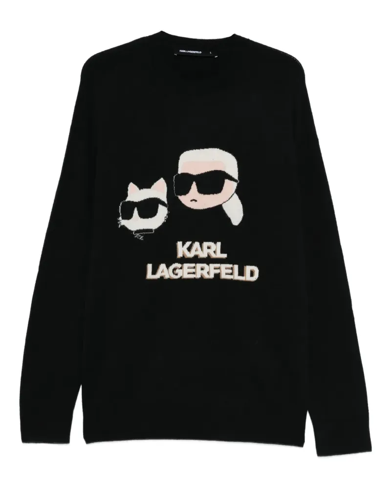 Karl Lagerfeld graphic jumper - Schwarz Schwarz