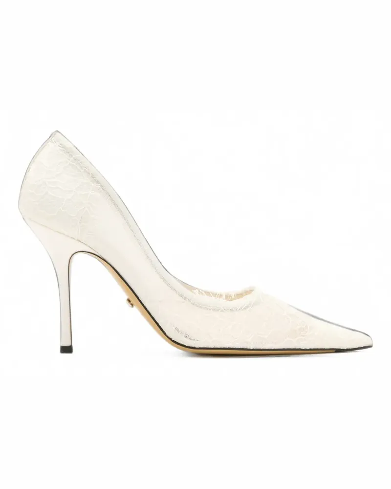 Mach & Mach Devon Chantilly lace pumps - Weiß Weiß