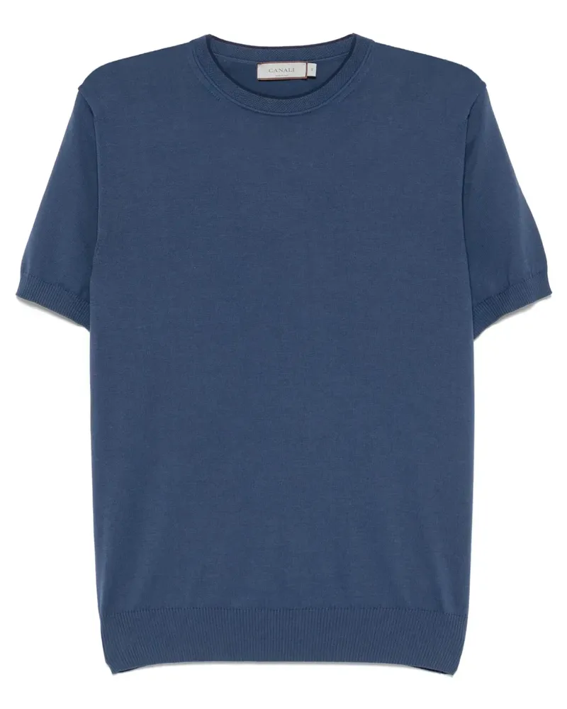 Canali Klassisches T-Shirt - Blau Blau