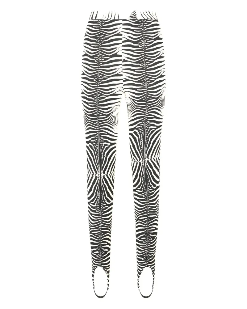 Roberto Cavalli Leggings mit Zebra-Print - Weiß Weiß