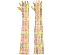 Fingerlose Handschuhe mit floralem Print