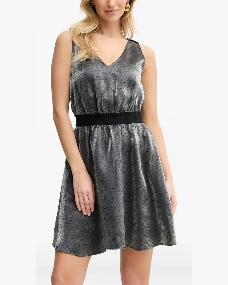 Armani Exchange Minikleid mit V-Ausschnitt - Schwarz Schwarz