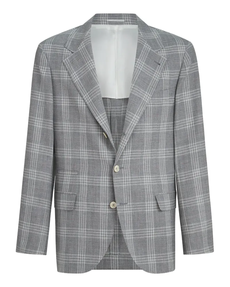 Brunello Cucinelli notched-lapel blazer - Grau Grau