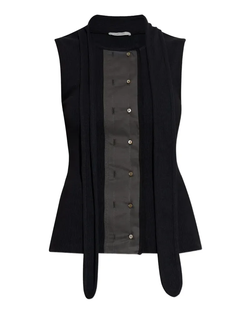 Christophe Lemaire buttoned sleeveless top - Schwarz Schwarz