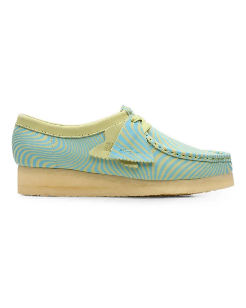 Clarks Wallabee swirl-print Derby shoes - Blau Blau