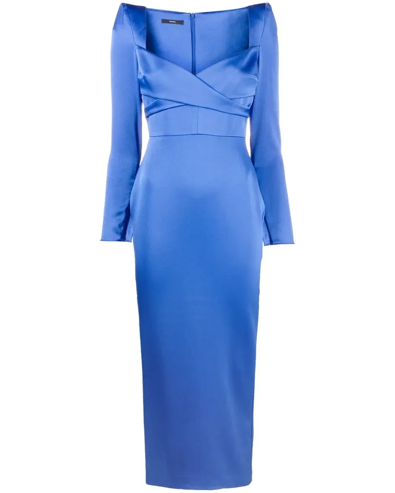 Alex Perry Midikleid aus Satin - Blau Blau
