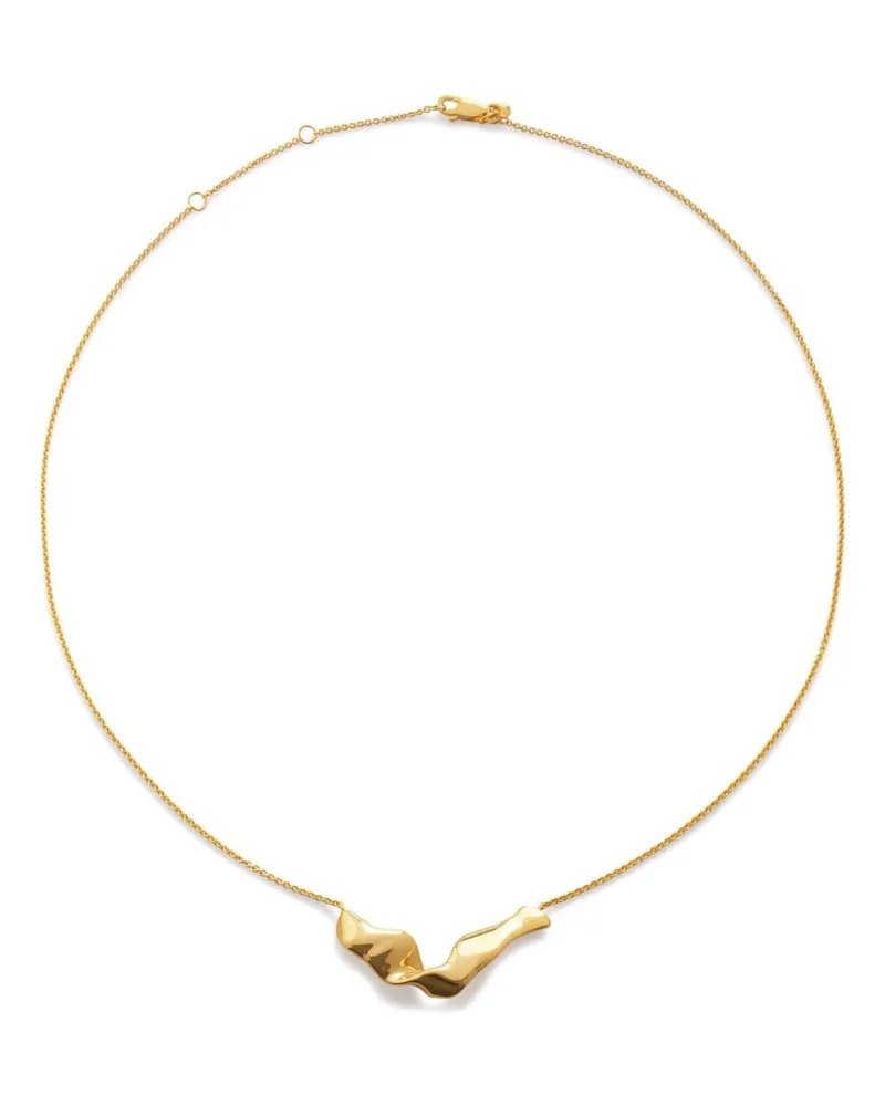 Monica Vinader Wave Halskette mit poliertem Finish - Gold Gold