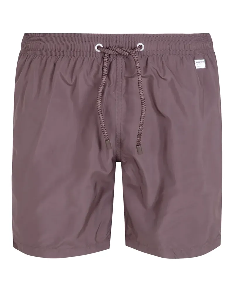 MC2 Saint Barth x Pantone Lighting logo-patch drawstring swim shorts - Braun Braun