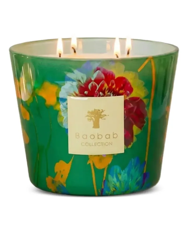 Baobab Collection Arty Flowers Kerze mit Blumenprint - Grün Grün