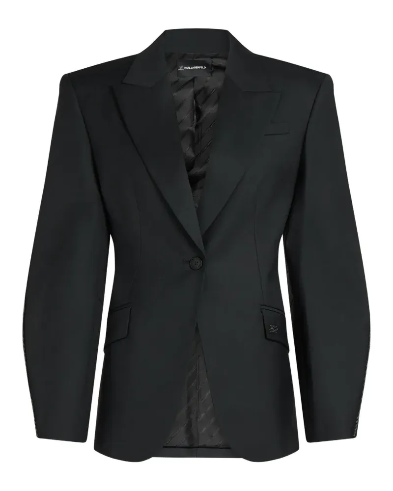 Karl Lagerfeld Blazer mit Reißverschlussdetail - Schwarz Schwarz