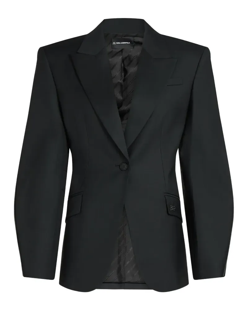 Karl Lagerfeld Blazer mit Reißverschlussdetail - Schwarz Schwarz