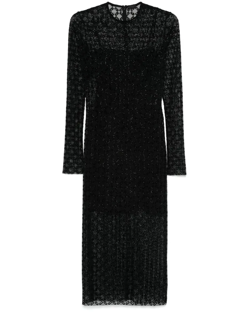 Givenchy Midikleid mit Sheer-Effekt - Schwarz Schwarz