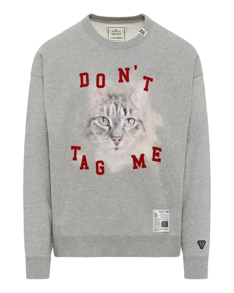 MIHARAYASUHIRO Sweatshirt mit Katzenprint - Grau Grau