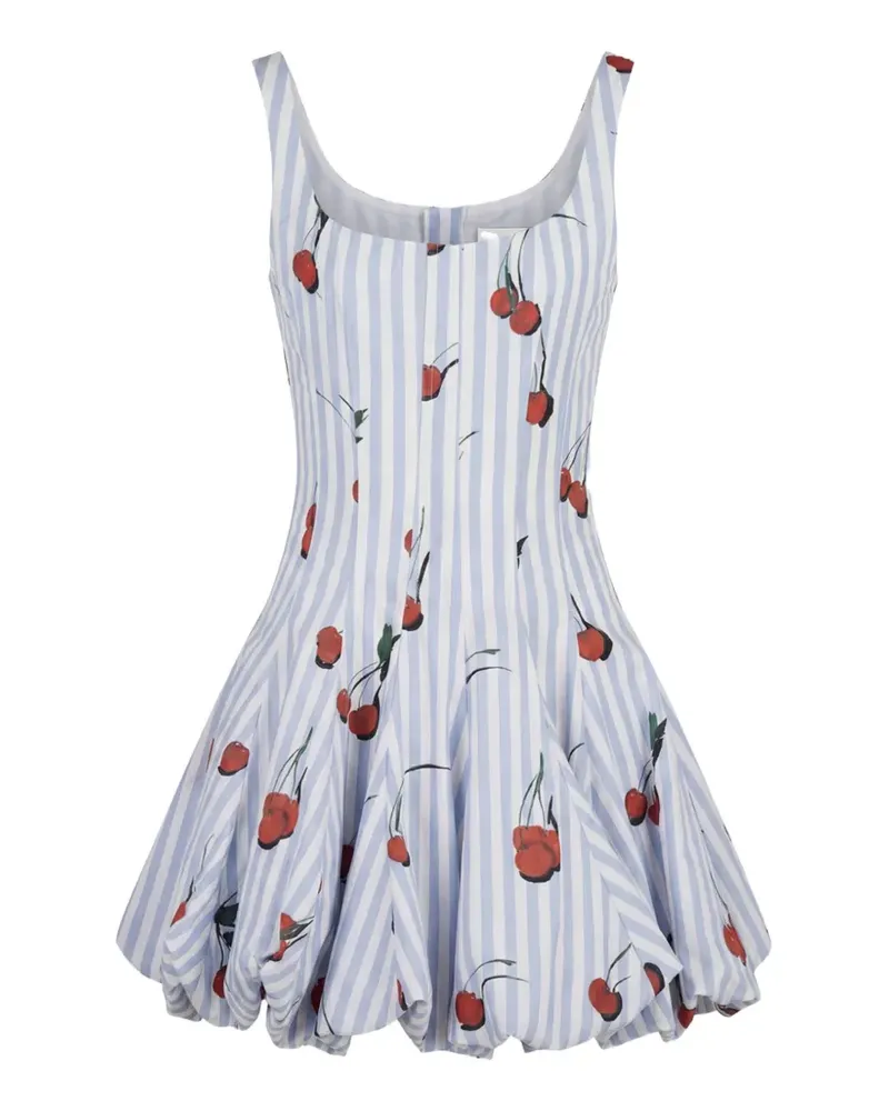 Monse cherry-print bubble mini dress - Blau Blau