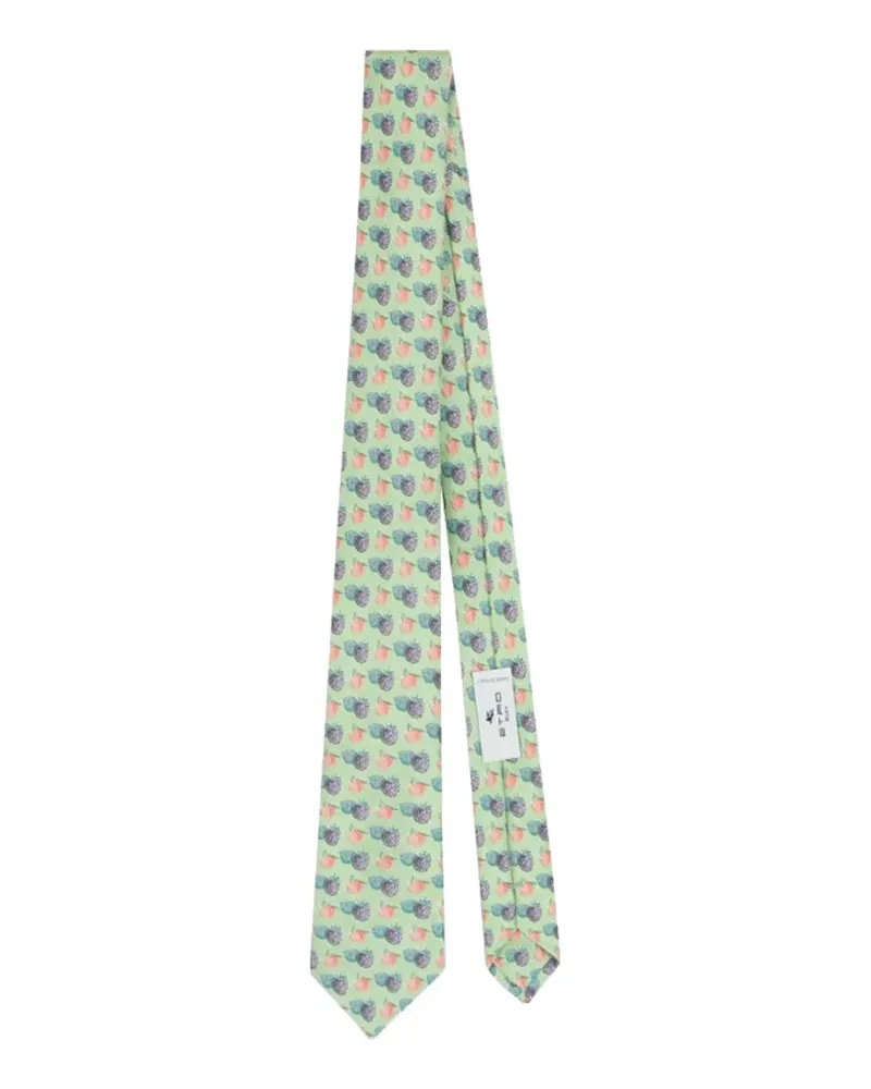 Etro jacquard-silk tie - Grün Grün