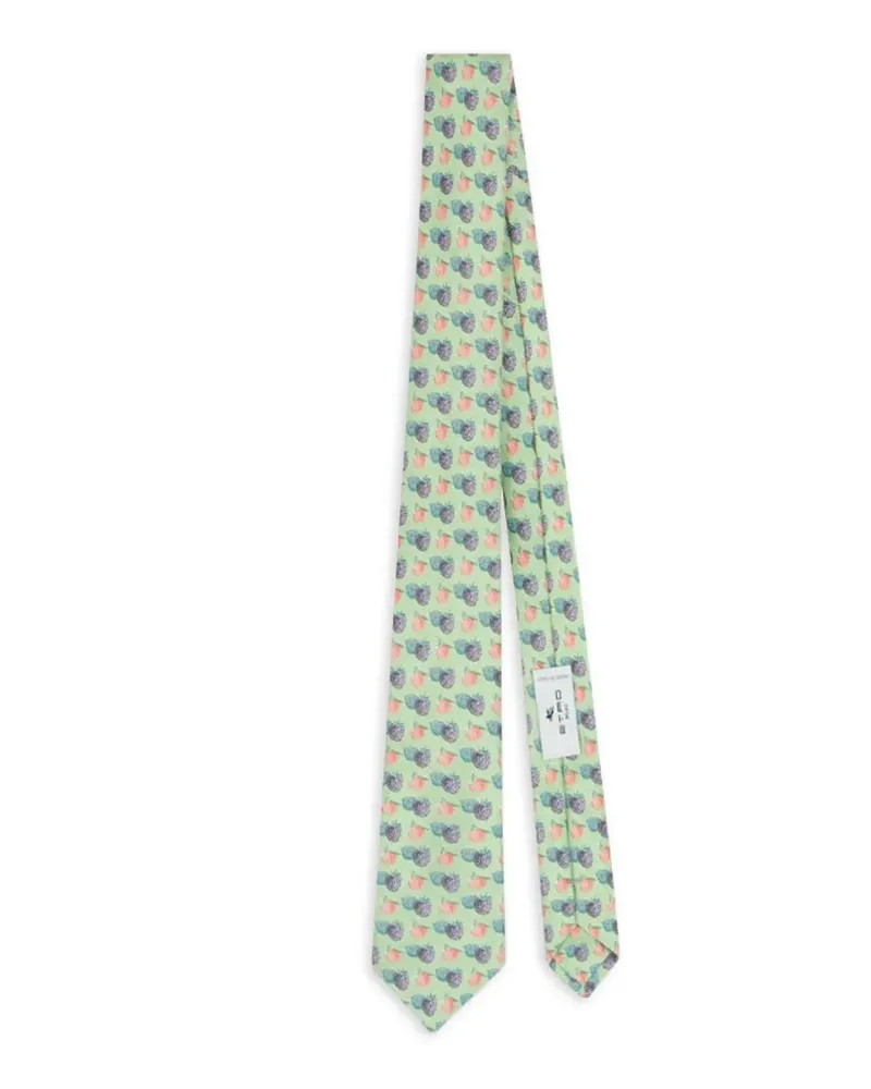 Etro jacquard-silk tie - Grün Grün