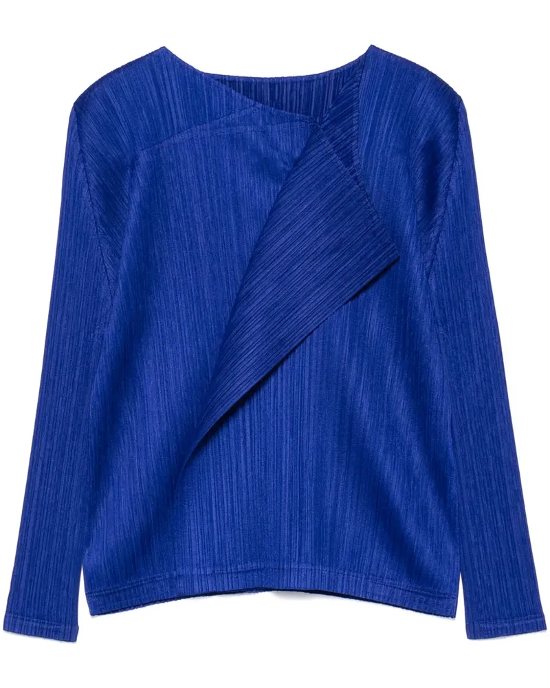 Issey Miyake Light Wave Bluse - Blau Blau