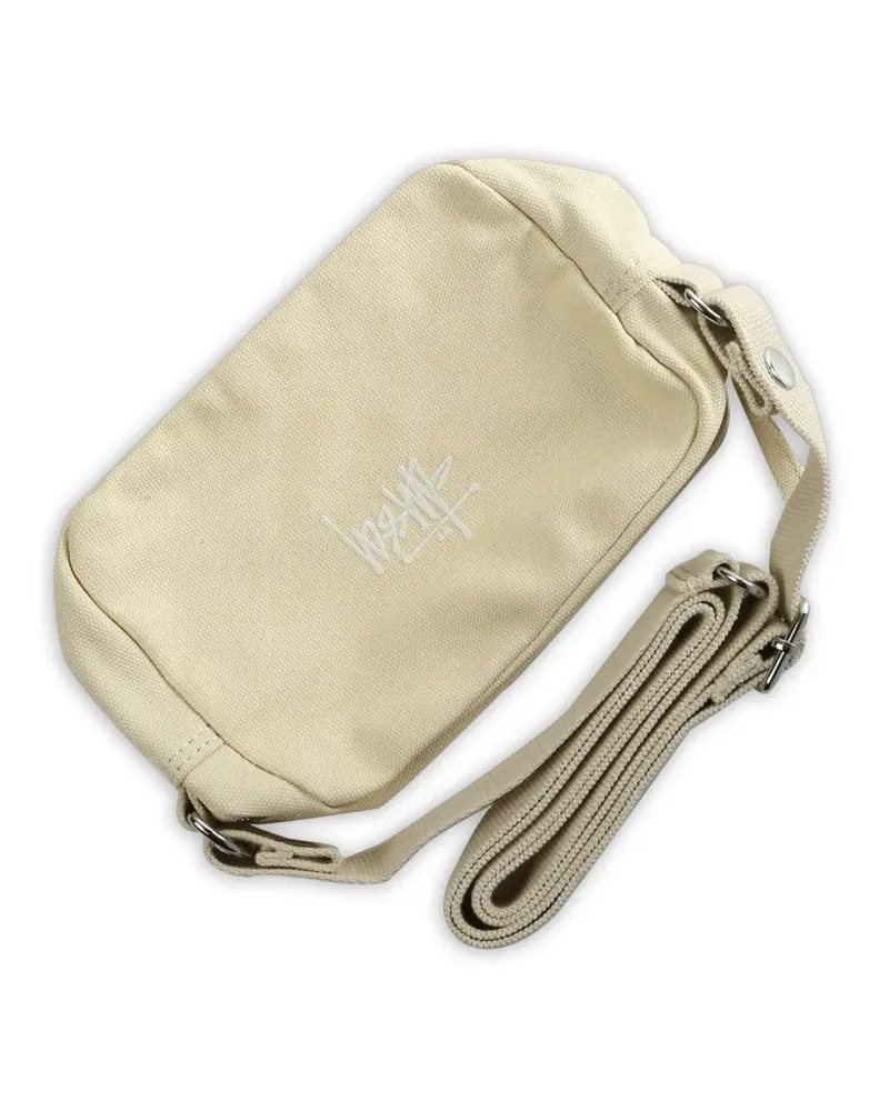 Stüssy Schultertasche mit Logo-Stickerei - Nude Nude