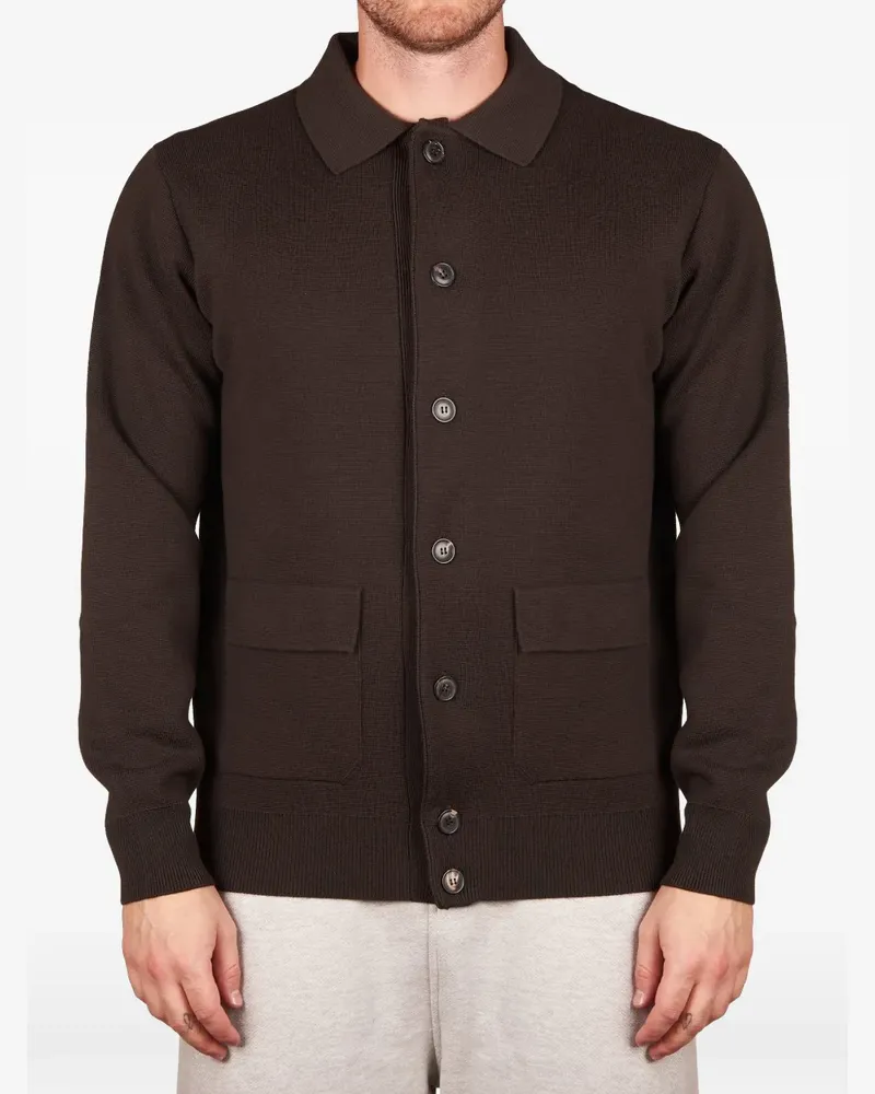 Filippo de Laurentiis button-up collared cardigan - Braun Braun