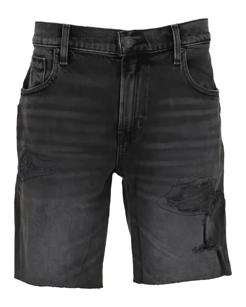 Hudson distressed raw-cut shorts - Schwarz Schwarz