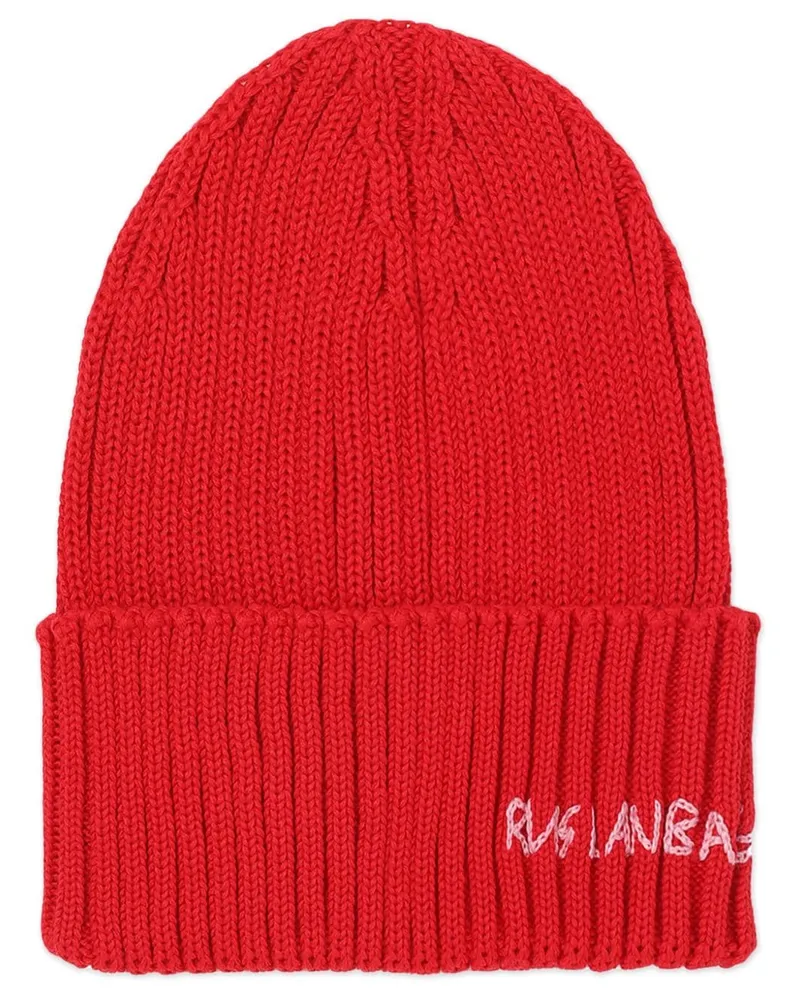 RUSLAN BAGINSKIY Beanie mit Logo-Stickerei - Rot Rot
