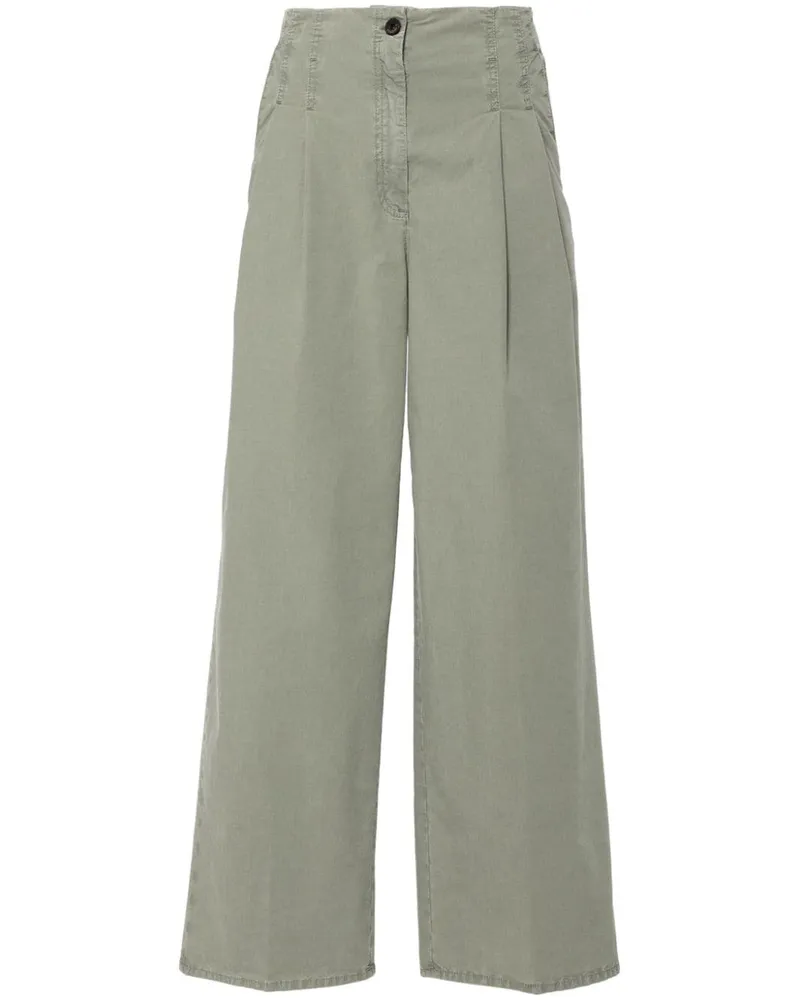 Peserico Palazzohose mit Falten - Grün Grün