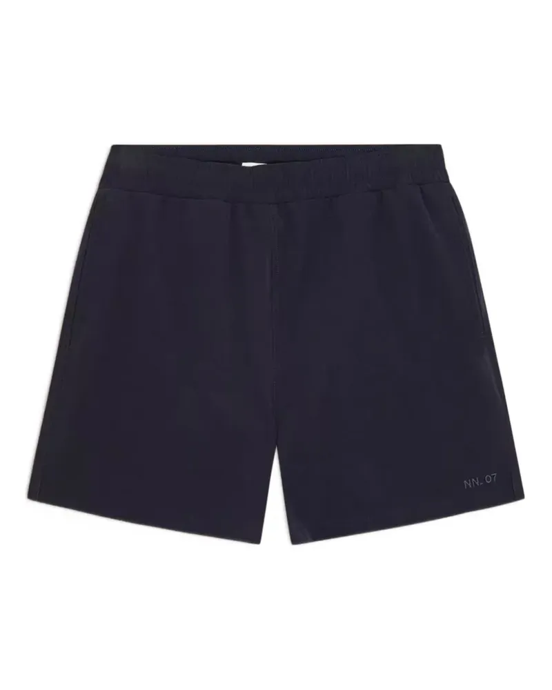 NN 07 Holiday logo-embroidered swim shorts - Blau Blau