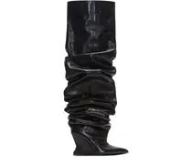 Wedge-Stiefel mit Wedge-Absatz 95mm - Schwarz