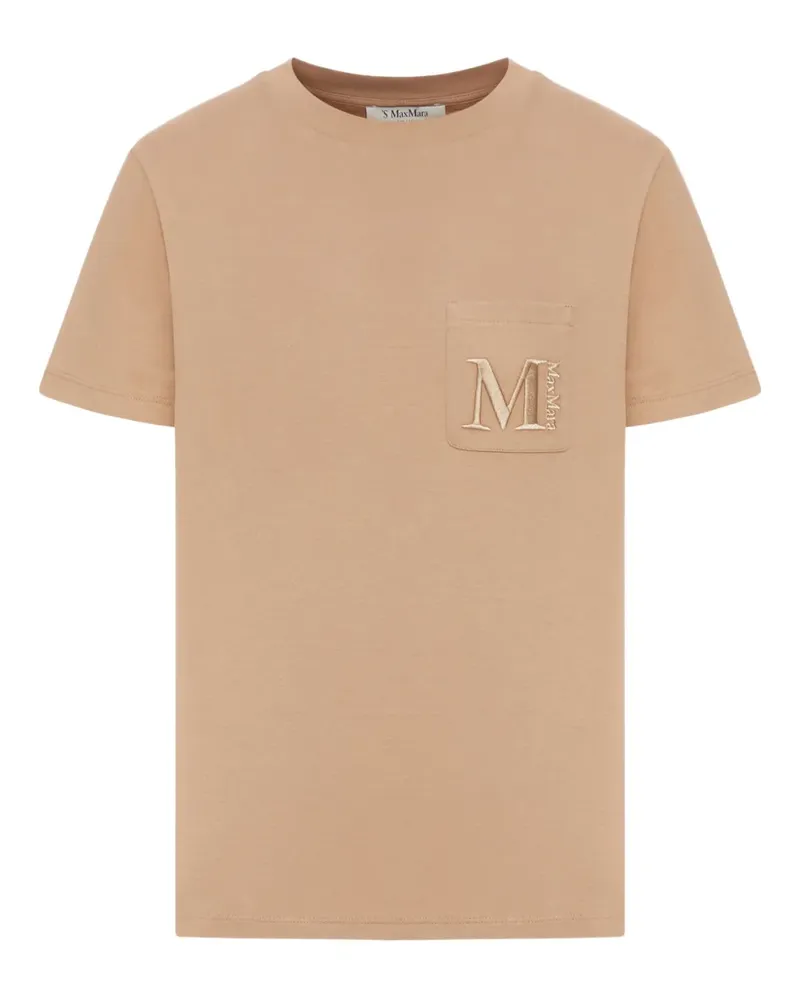 Max Mara Max Mara T-Shirt mit Logo-Stickerei - Nude Nude