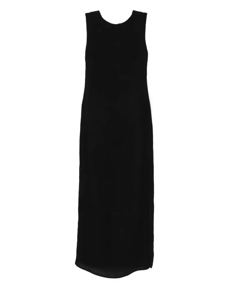 Matteau Maxikleid mit Wasserfall-Rückenausschnitt - Schwarz Schwarz