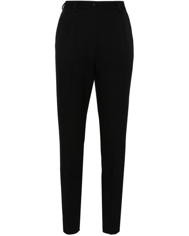 Dolce & Gabbana Schmale Taillenhose - Schwarz Schwarz
