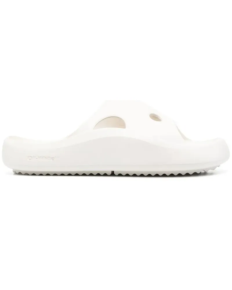 OFF-WHITE Pantoletten mit Meteor-Cut-Outs - Weiß Weiß
