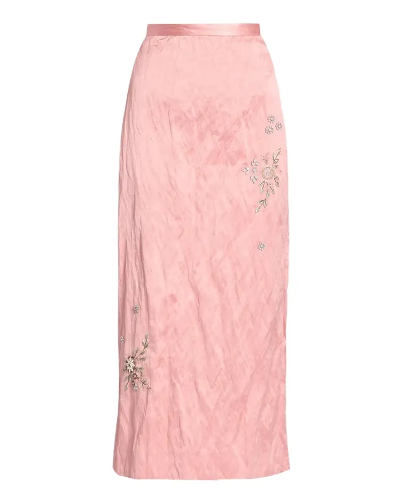 Erdem Bleistiftrock mit Stickerei - Rosa Rosa
