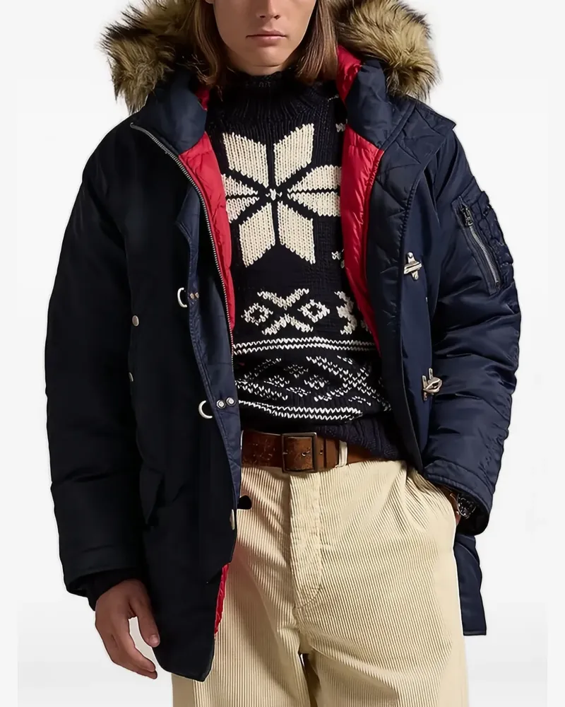 Ralph Lauren zip-up hooded coat - Blau Blau