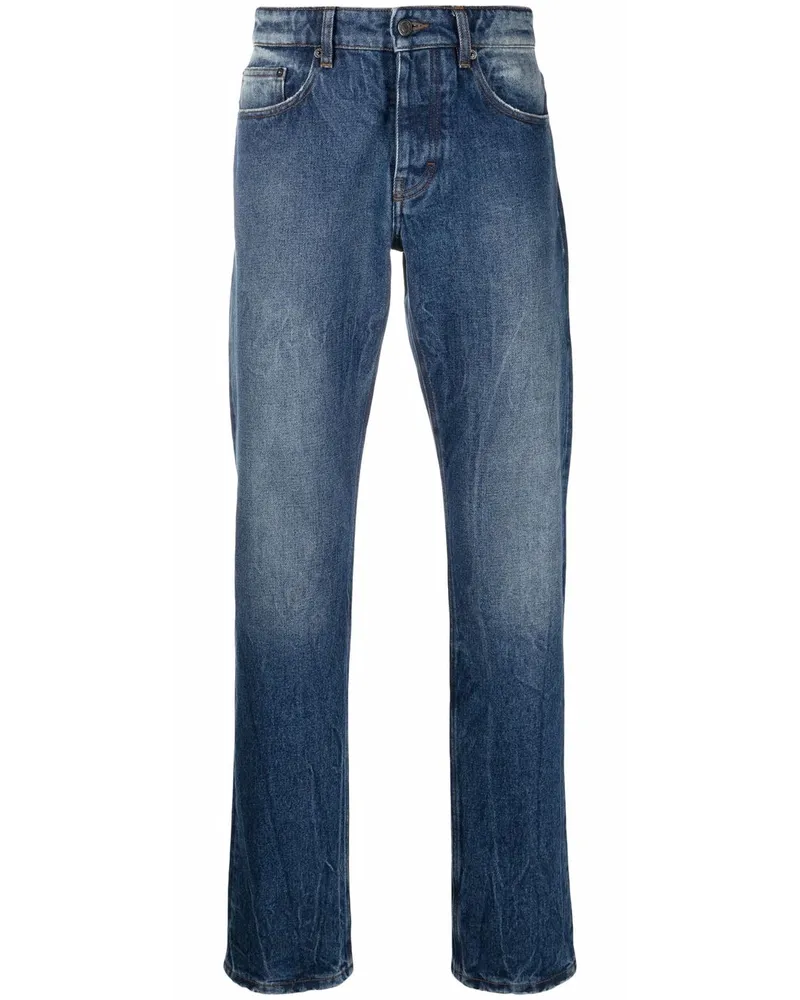 AMI Paris Halbhohe Slim-Fit-Jeans - Blau Blau