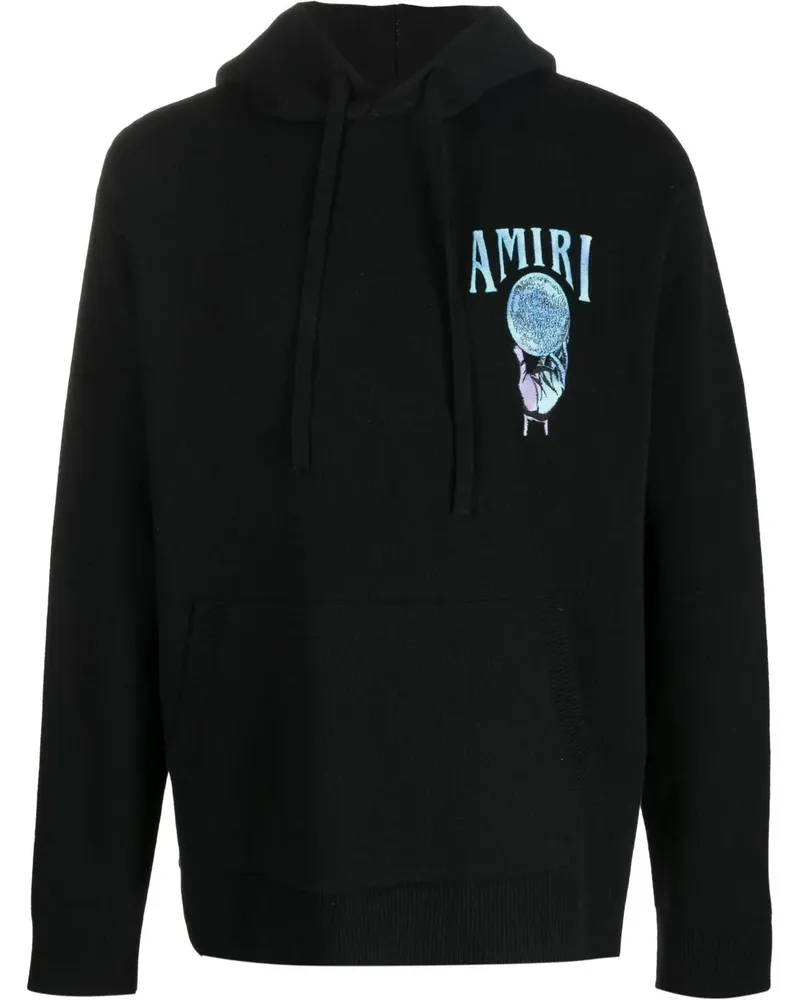 Amiri Hoodie mit Stickerei - Schwarz Schwarz