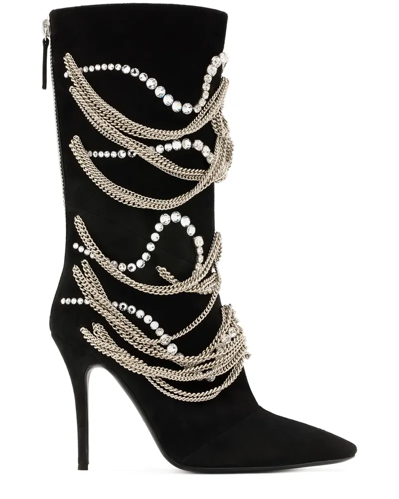 Giuseppe Zanotti Verzierte Stiefel - Schwarz Schwarz