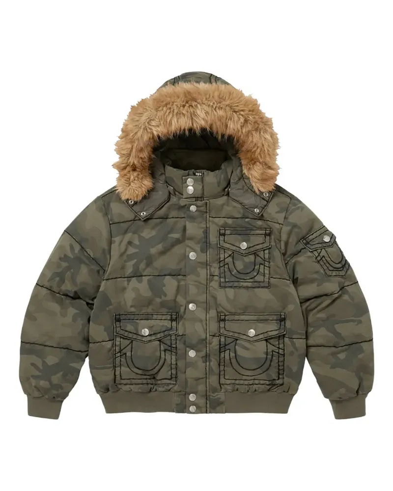 Supreme Being Gefütterte Jacke mit Camouflagemuster - Grün Grün