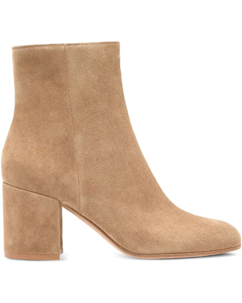 Gianvito Rossi Joelle Stiefel mit Blockabsatz 70mm - Braun Braun