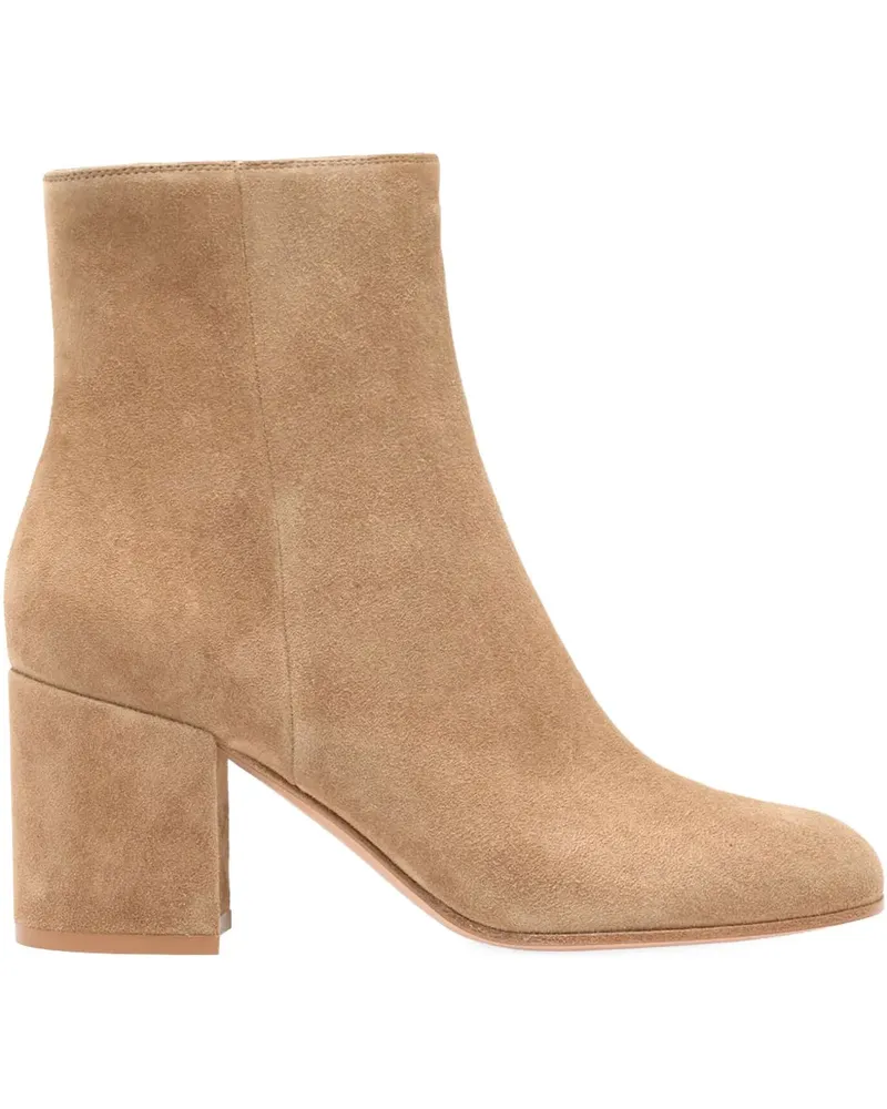 Gianvito Rossi 70mm Joelle suede block-heel boots - Braun Braun