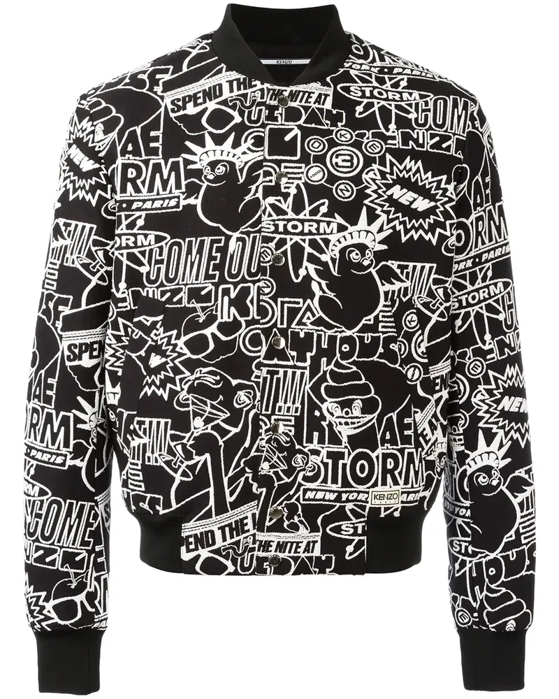 Kenzo Storm Flyer' Bomberjacke - Schwarz Schwarz