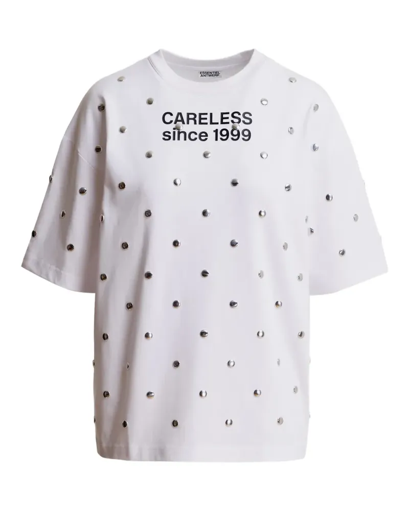 Essentiel Kourse T-Shirt mit Nieten - Weiß Weiß