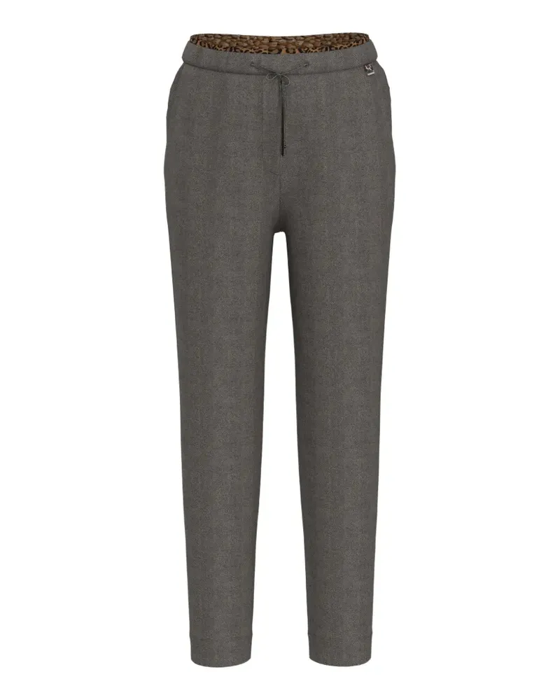 Marc Cain Rhodos drawstring-cropped tapered trousers - Grau Grau
