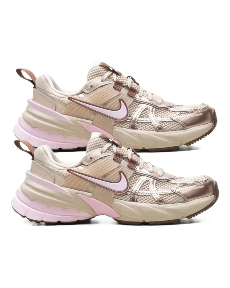 Nike V2K Run Sneakers mit Einsätzen - Nude Nude