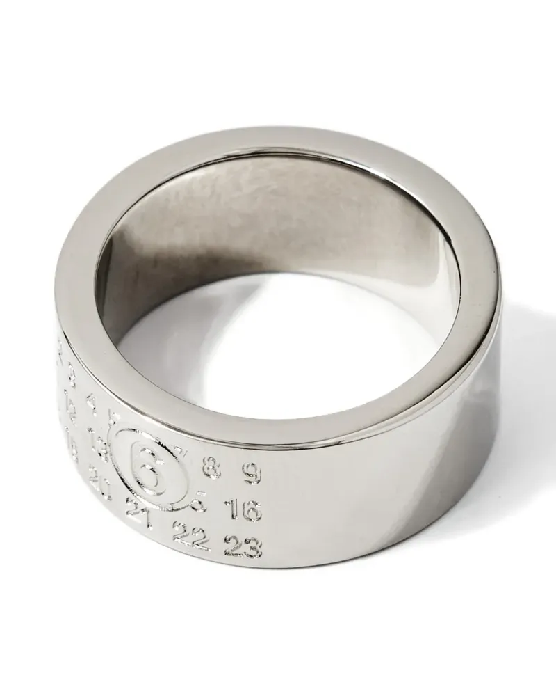 Maison Margiela Numeric Ring mit Logo-Gravur - Silber Silber