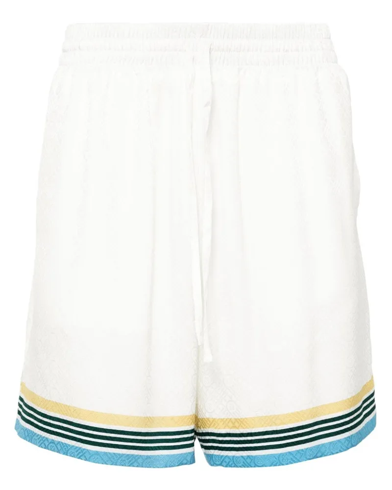 Casablanca Paris Casa Way Shorts mit Monogramm - Weiß Weiß
