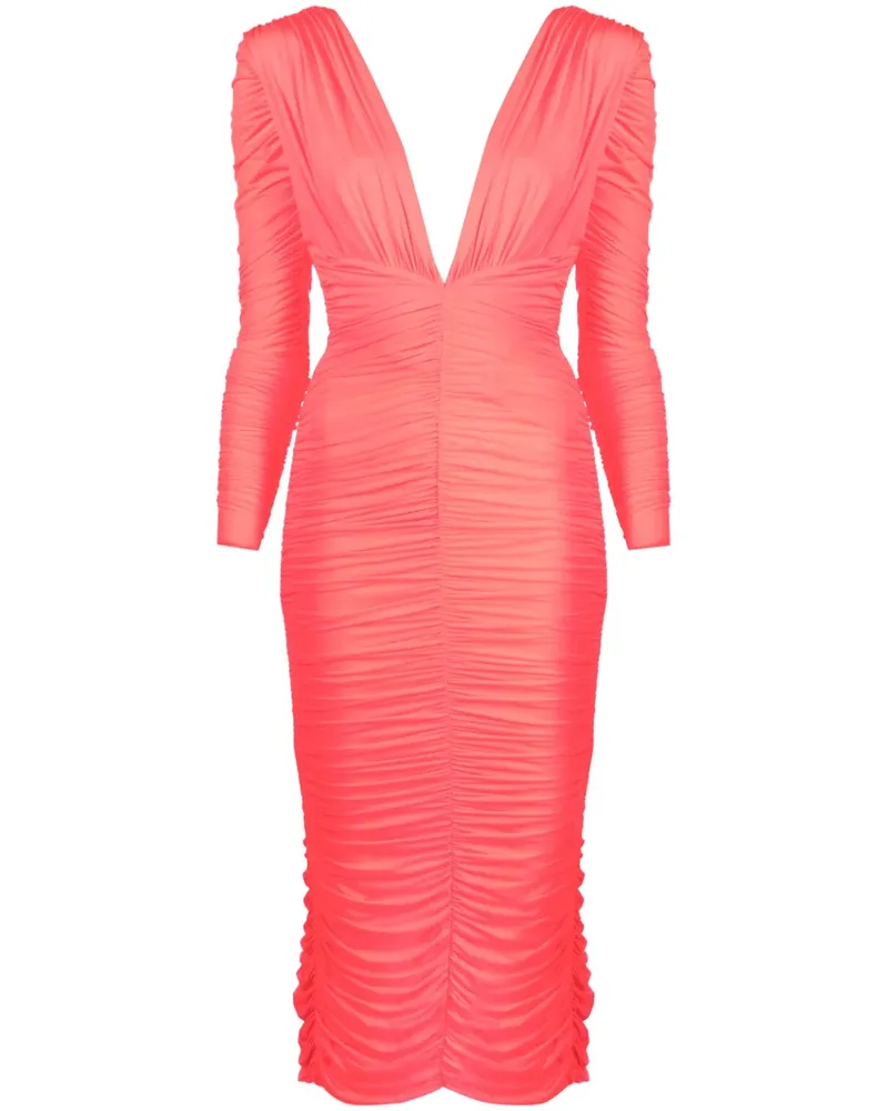 Alex Perry Marin Midikleid - Orange Orange