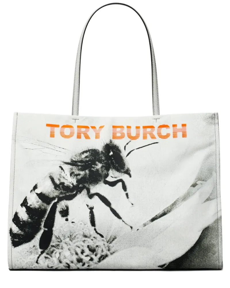 Tory Burch Ella Tote Bag mit Bienenmotiv - Weiß Weiß