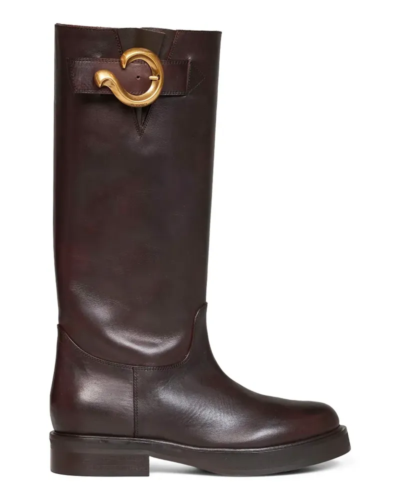 Etro Stiefel mit Paisley-Schnalle - Braun Braun
