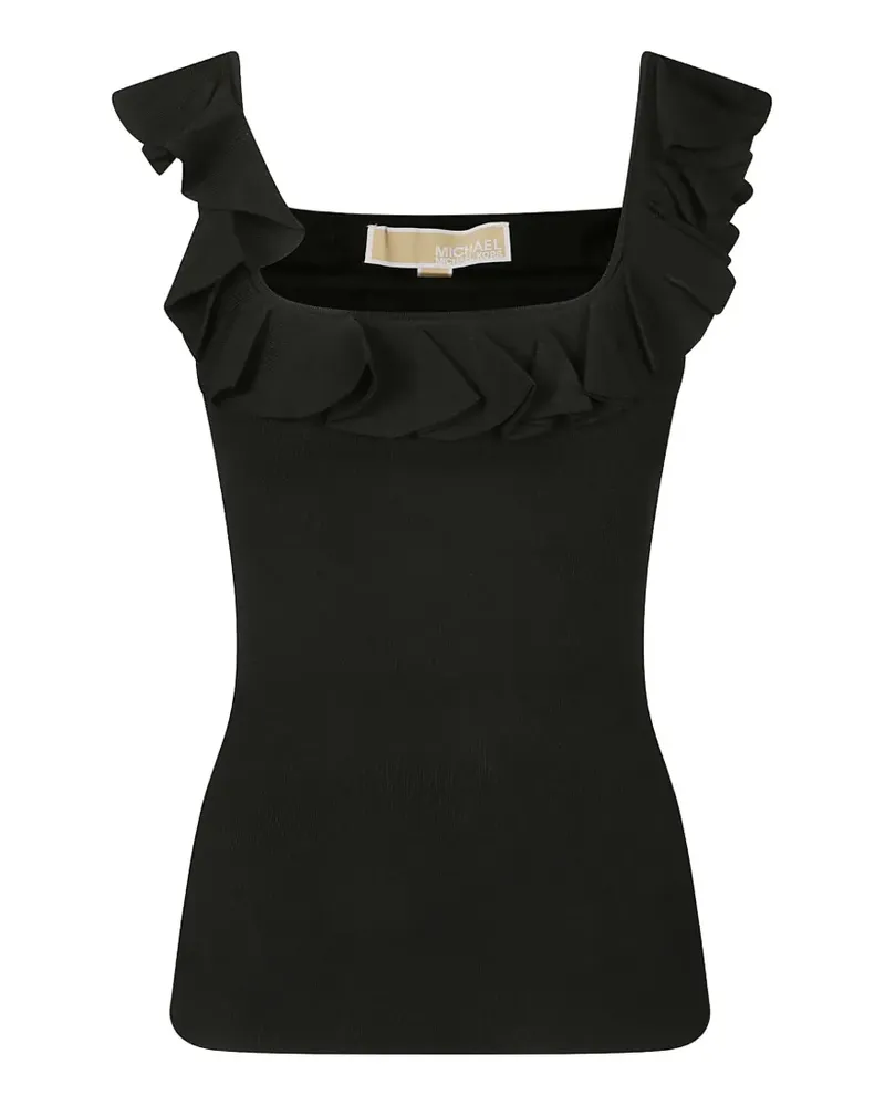 Michael Kors ruffled tank top - Schwarz Schwarz